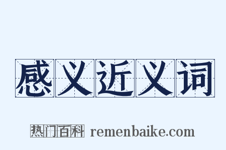 感义近义词是什么意思的图片